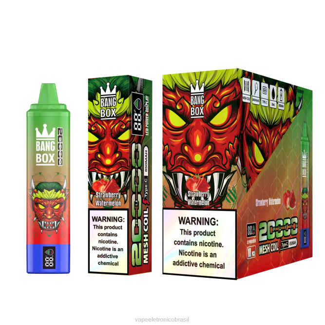 Bang Box Tela inteligente de 20.000 baforadas melancia morango 226X052 - Vape Vaporesso