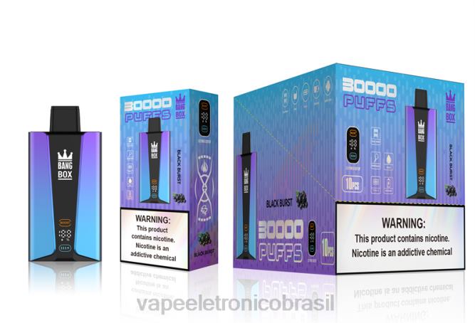 Bang Box Tela inteligente de 30.000 baforadas explosão preta 226X077 - Vape Vaporesso