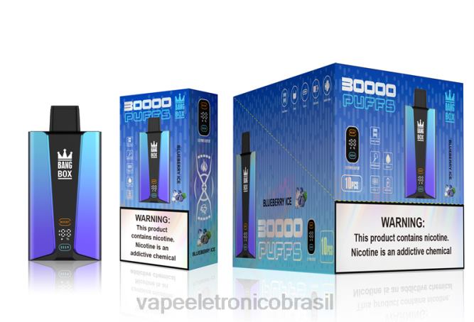 Bang Box Tela inteligente de 30.000 baforadas gelo de mirtilo 226X079 - Vape Descartavel