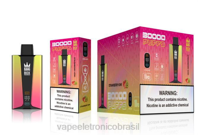 Bang Box Tela inteligente de 30.000 baforadas kiwi morango 226X074 - Vape Descartavel