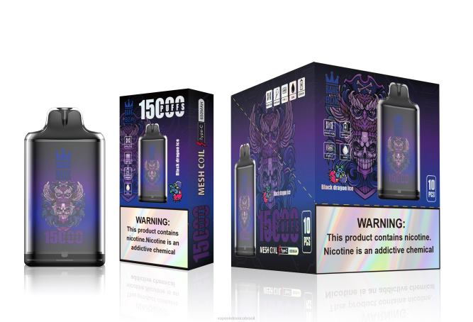 Bang Box s1-15000 baforadas gelo do dragão negro 226X0110 - Vape Sem Nicotina