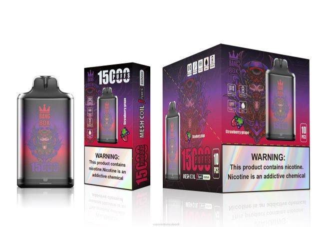 Bang Box s1-15000 baforadas uva morango 226X0111 - Vape Recarregável
