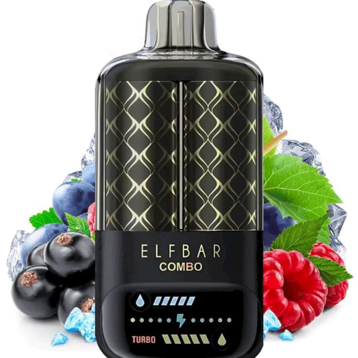 Elf Bar Combo 25.000 groselha preta, framboesa e uva DNNJ8 Vape Eletronico