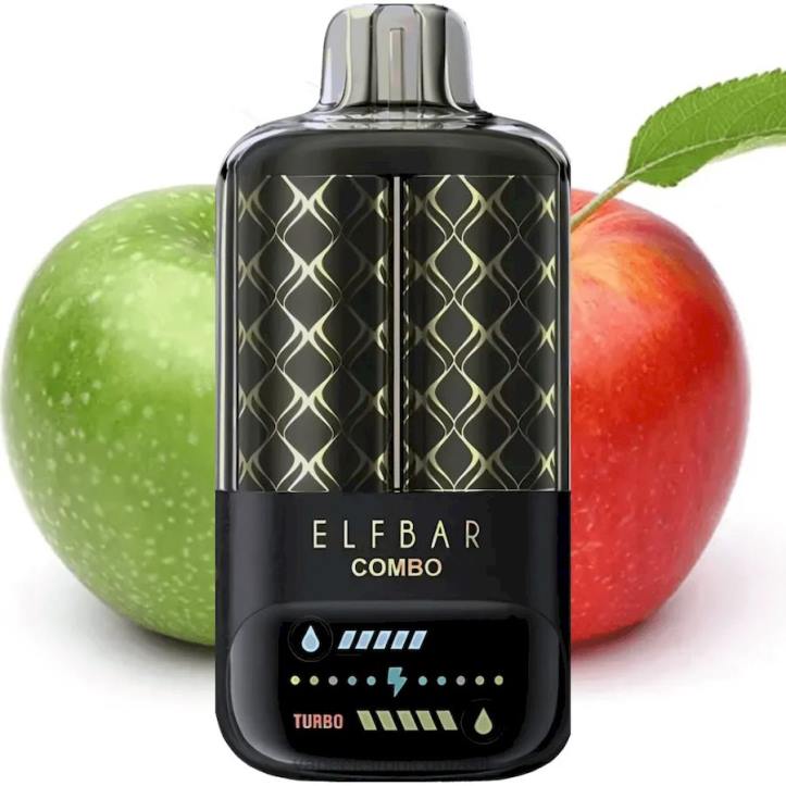 Elf Bar Combo 25.000 maçã verde e shisha de maçã dupla DNNJ3 Vape Eletronico