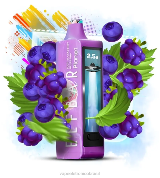 Elf Bar Planet 25.000 amora azeda mirtilo DNNJ22 Vape Vaporesso