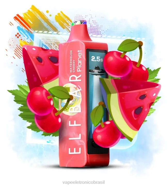 Elf Bar Planet 25.000 cereja melancia DNNJ21 Vape Recarregável
