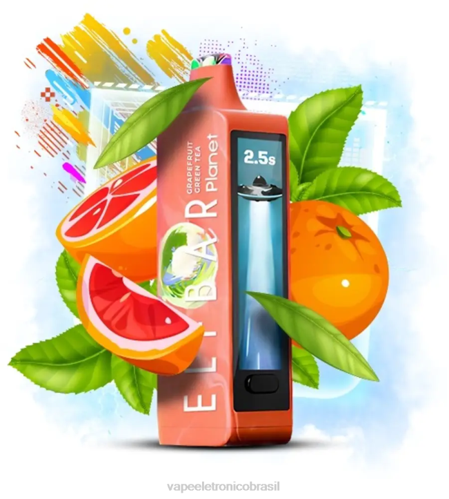 Elf Bar Planet 25.000 chá verde de toranja DNNJ17 Vape Vaporesso