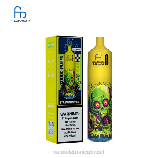 Fumot Tornado 30k música gelo de morango V64826 - Vape Recarregável