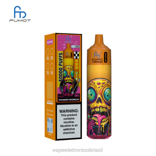 Fumot Tornado 30k música melancia morango V64828 - Vape Eletronico