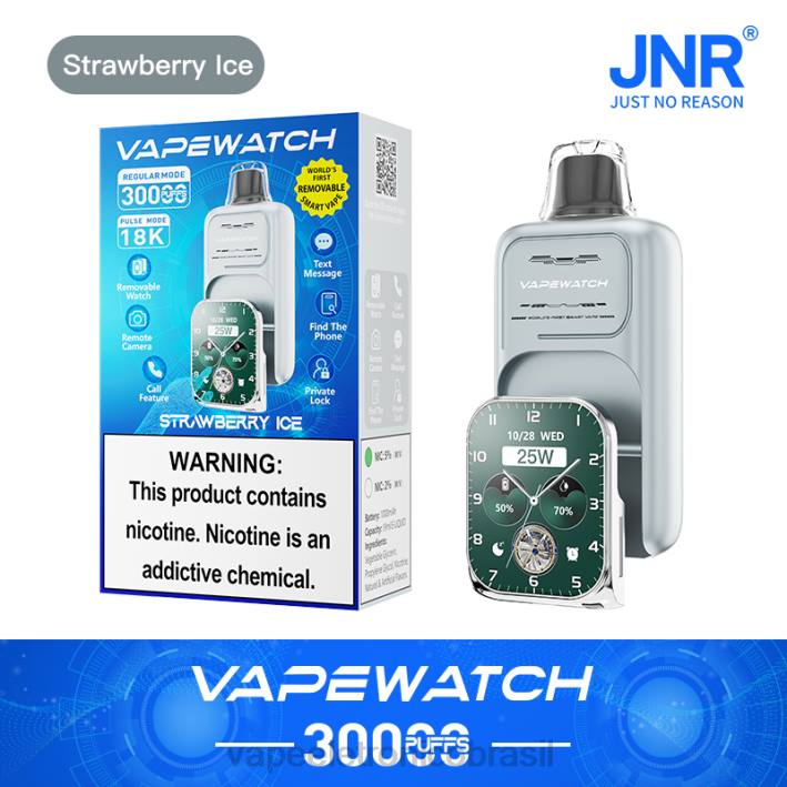 JNR relógio vaporizador gelo de morango L4N410 | Vape Sem Nicotina