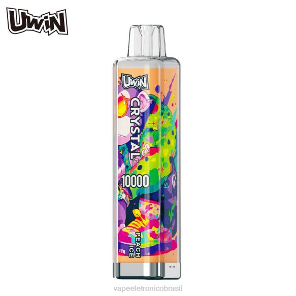 UWIN CRYSTAL 10.000 vapores descartáveis gelo de pêssego 688D10 - Vape Sem Nicotina