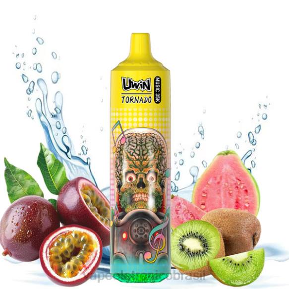 UWIN CRYSTAL vaporizador descartável de 35k kiwi maracujá goiaba 688D23 - Vape Eletronico