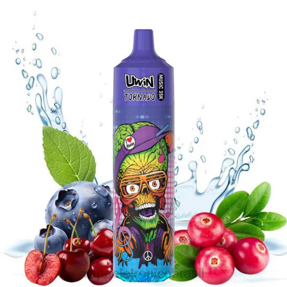 UWIN CRYSTAL vaporizador descartável de 35k mirtilo cereja cranberry 688D26 - Vape Recarregável