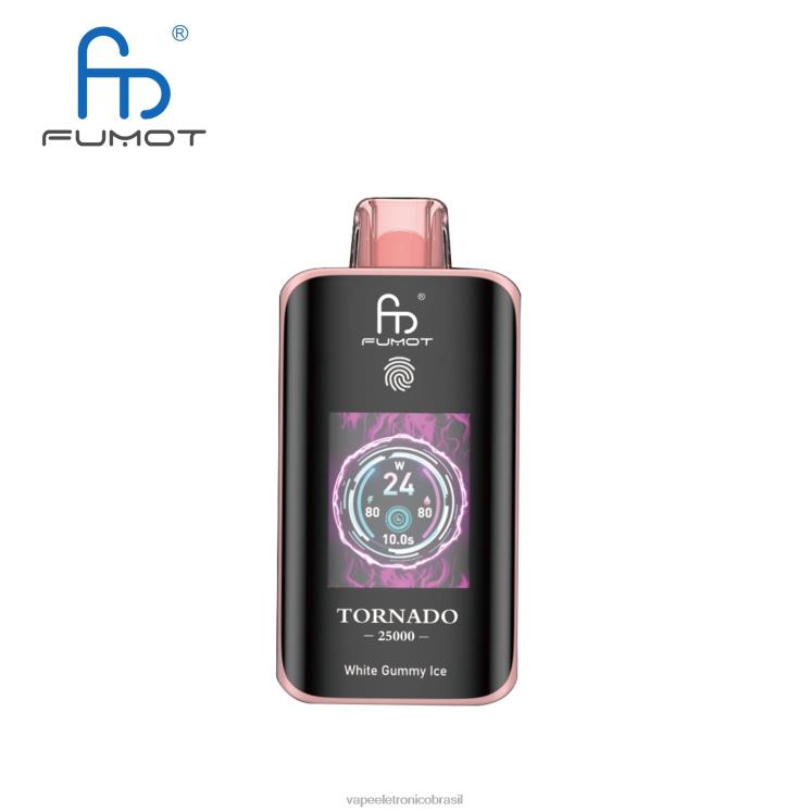 Vape Descartavel - Fumot Tornado 25.000 vapores descartáveis gelo de goma branca 28TV014