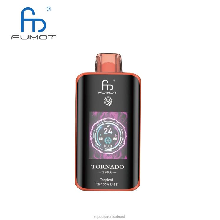 Vape Eletronico - Fumot Tornado 25.000 vapores descartáveis explosão de arco-íris tropical 28TV013