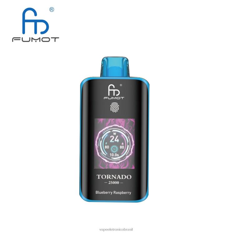 Vape Eletronico - Fumot Tornado 25.000 vapores descartáveis framboesa mirtilo 28TV03