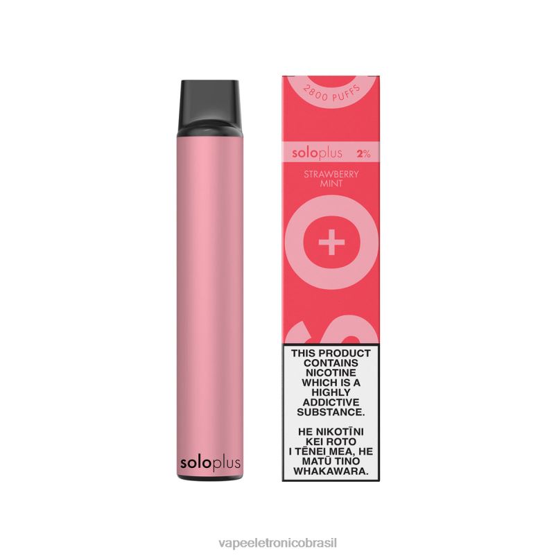 Solo Plus vaporizador descartável hortelã morango TXZT826 - Vape Recarregável