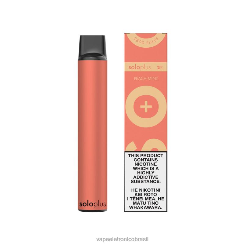 Solo Plus vaporizador descartável hortelã pêssego TXZT823 - Vape Eletronico