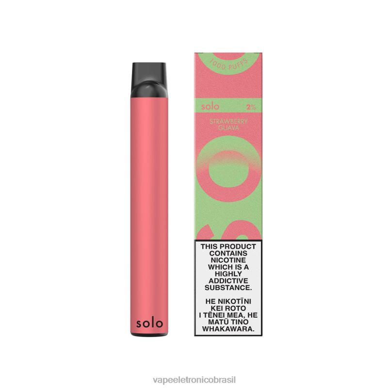 Solo coleção paraíso vape descartável goiaba morango TXZT821 - Vape Recarregável