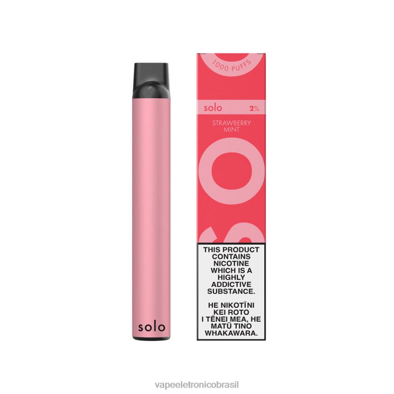 Solo vaporizador descartável hortelã morango TXZT84 - Vape Descartavel