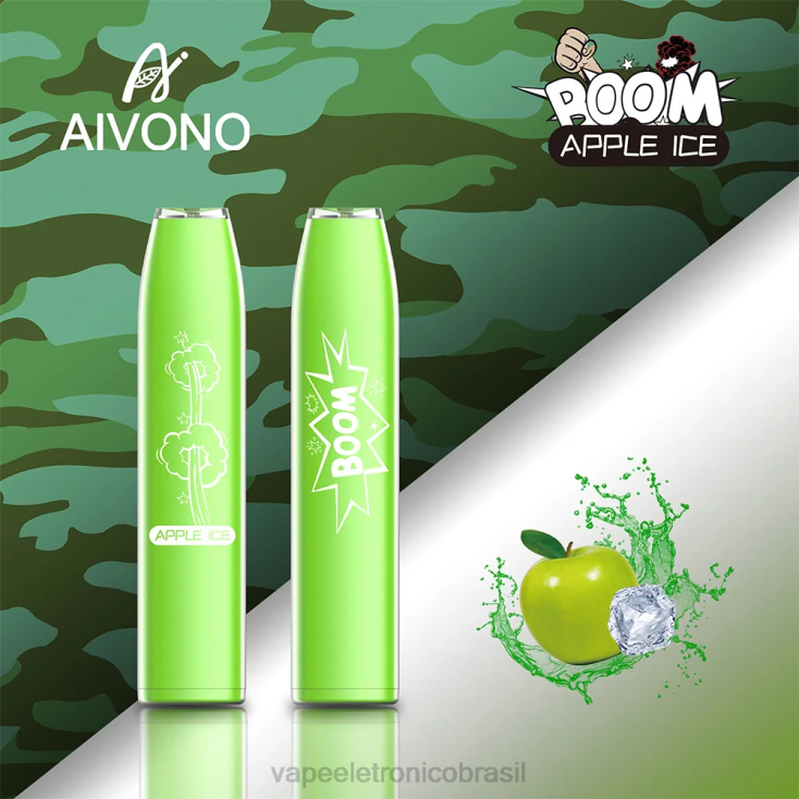 Aivono AIM BOOM 600 gelo de maçã NHDB2354 - Vape Descartavel