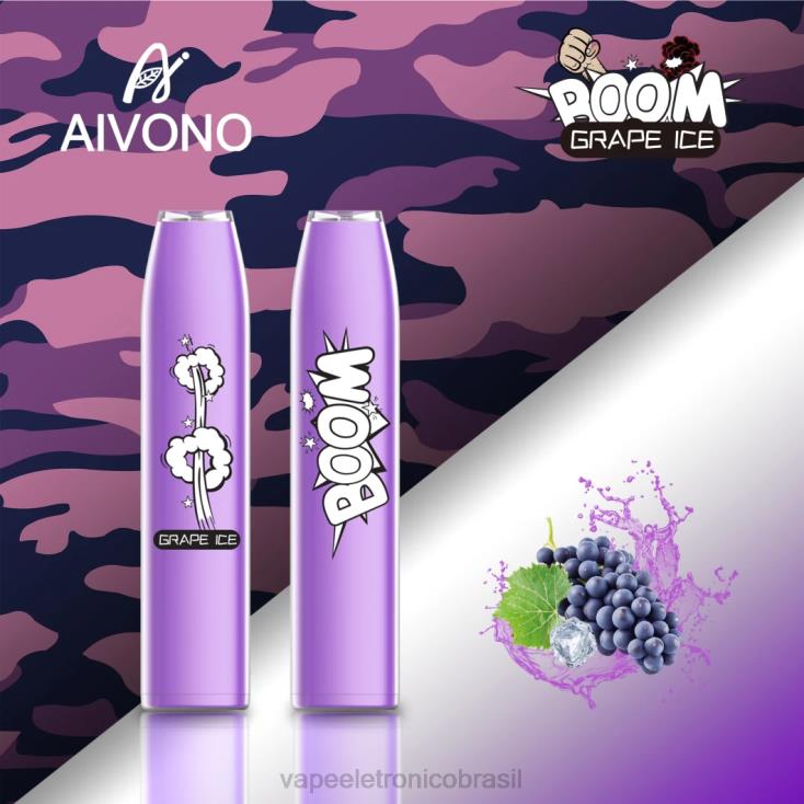 Aivono AIM BOOM 600 gelo de uva NHDB2359 - Vape Descartavel