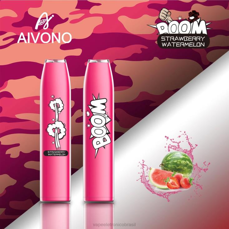 Aivono AIM BOOM 600 melancia morango NHDB2364 - Vape Descartavel