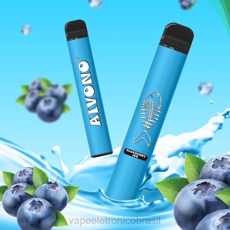 Aivono AIM FISHBONE 600 gelo de mirtilo NHDB2279 - Vape Descartavel