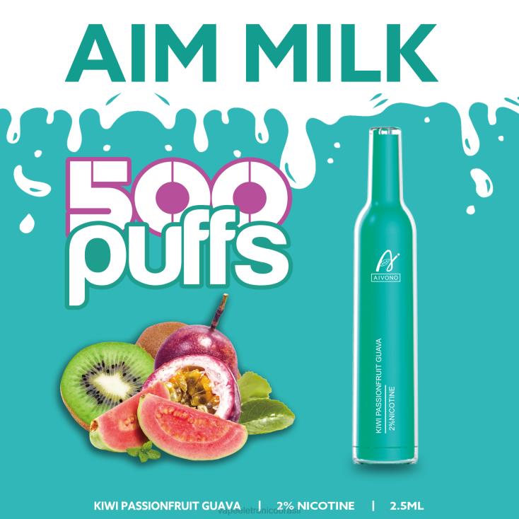 Aivono AIM MILK 500 kiwi maracujá goiaba NHDB2272 - Vape Vaporesso