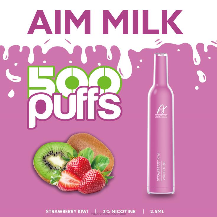 Aivono AIM MILK 500 kiwi morango NHDB2271 - Vape Recarregável