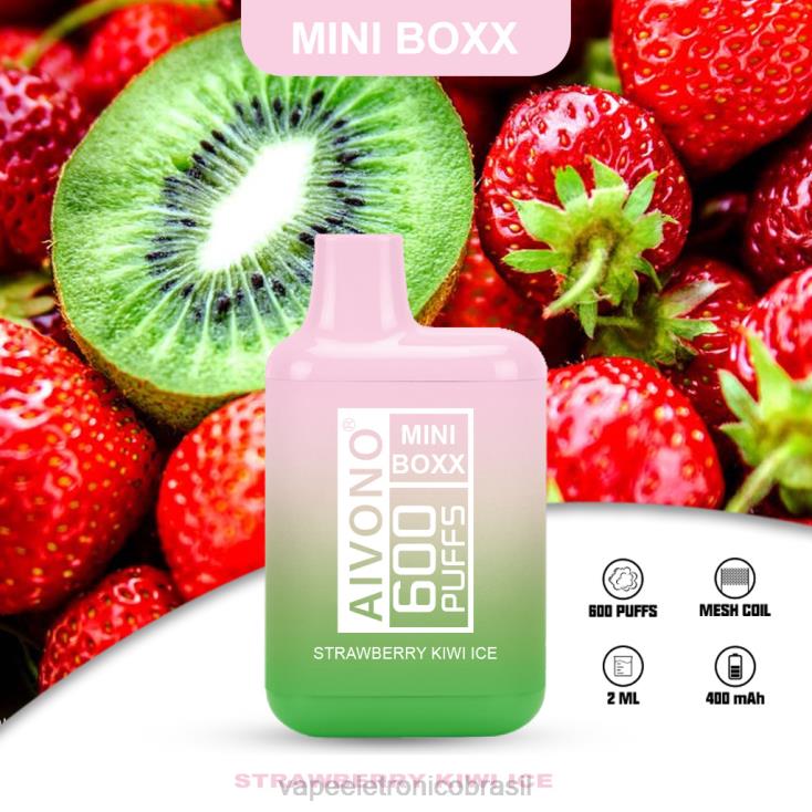 Aivono AIM MINI BOXX 600 gelo de morango e kiwi NHDB2234 - Vape Descartavel