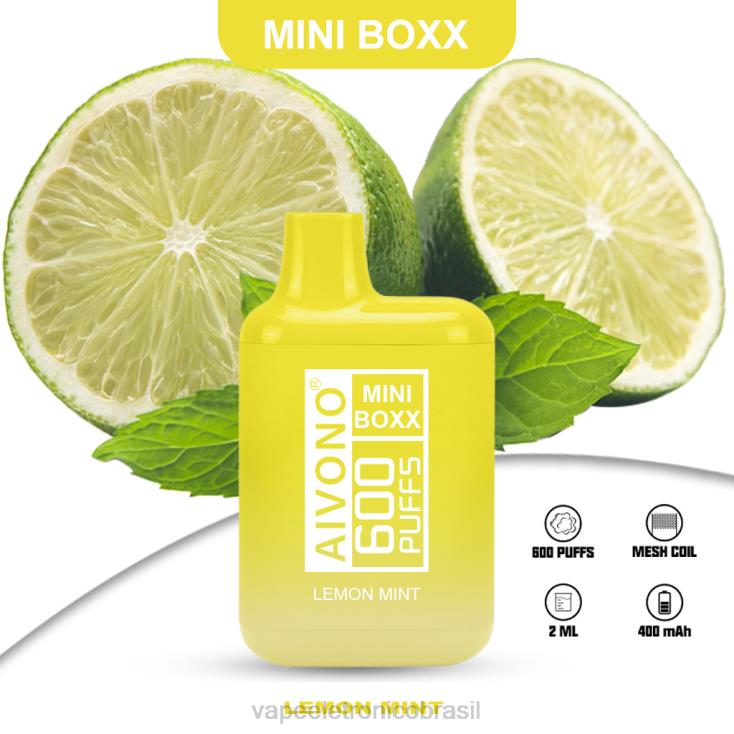 Aivono AIM MINI BOXX 600 hortelã-limão NHDB2233 - Vape Eletronico