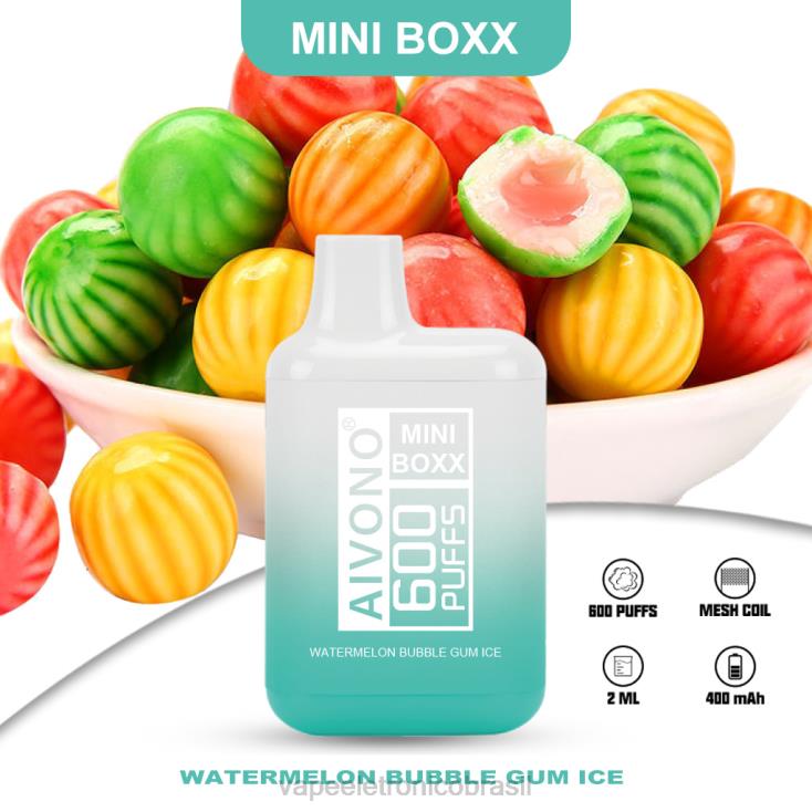 Aivono AIM MINI BOXX 600 sorvete de chiclete de melancia NHDB2235 - Vape Sem Nicotina
