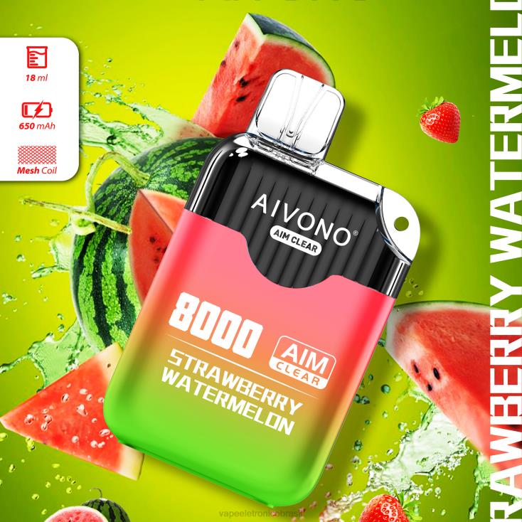 Aivono AIM CLEAR 8.000 melancia morango NHDB2208 - Vape Eletronico