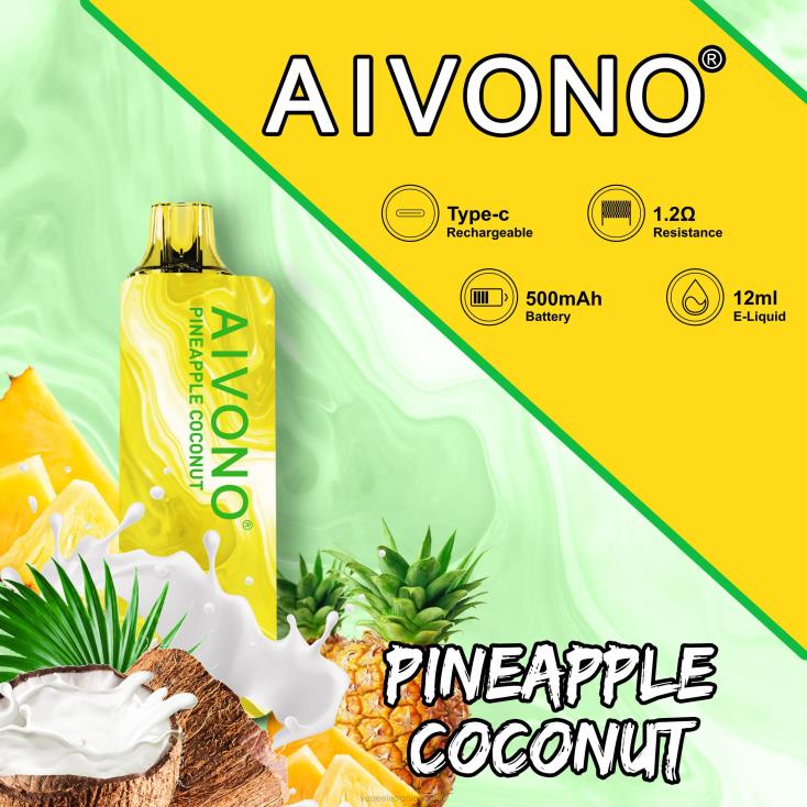 Aivono AIM GUN 7.000 coco abacaxi NHDB2106 - Vape Recarregável