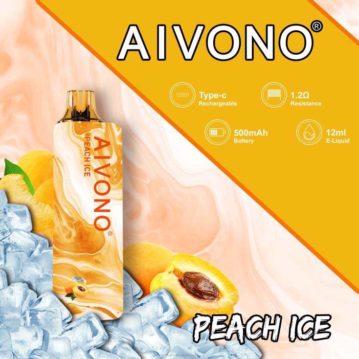 Aivono AIM GUN 7.000 gelo de pêssego NHDB2103 - Vape Eletronico