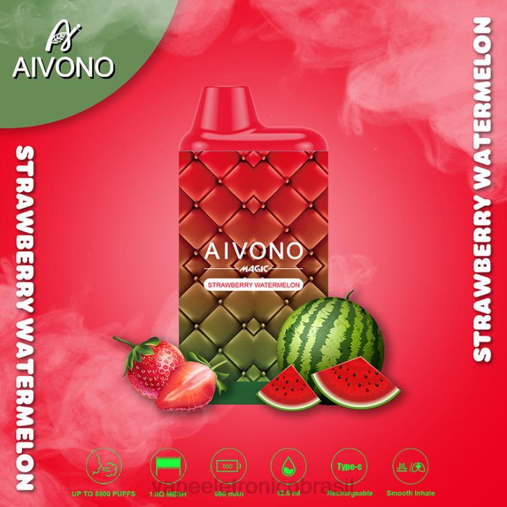 Aivono AIM MAGIC cigarro de caixa de 5800 bocas melancia morango NHDB299 - Vape Descartavel