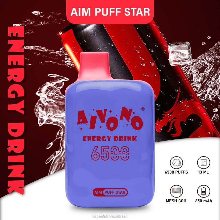 Aivono AIM PUFF STAR 6500 bebida energética NHDB2293 - Vape Eletronico