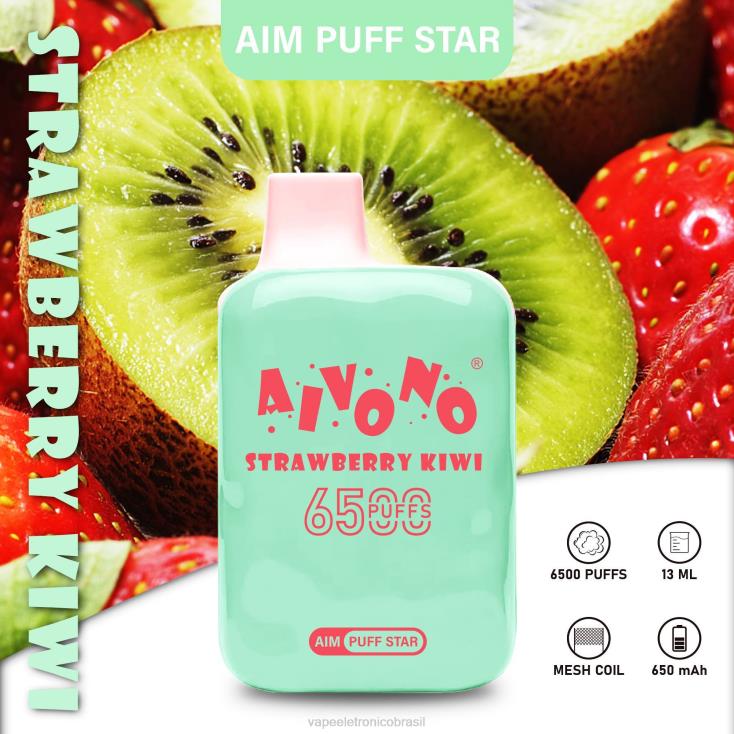 Aivono AIM PUFF STAR 6500 kiwi morango NHDB2294 - Vape Descartavel