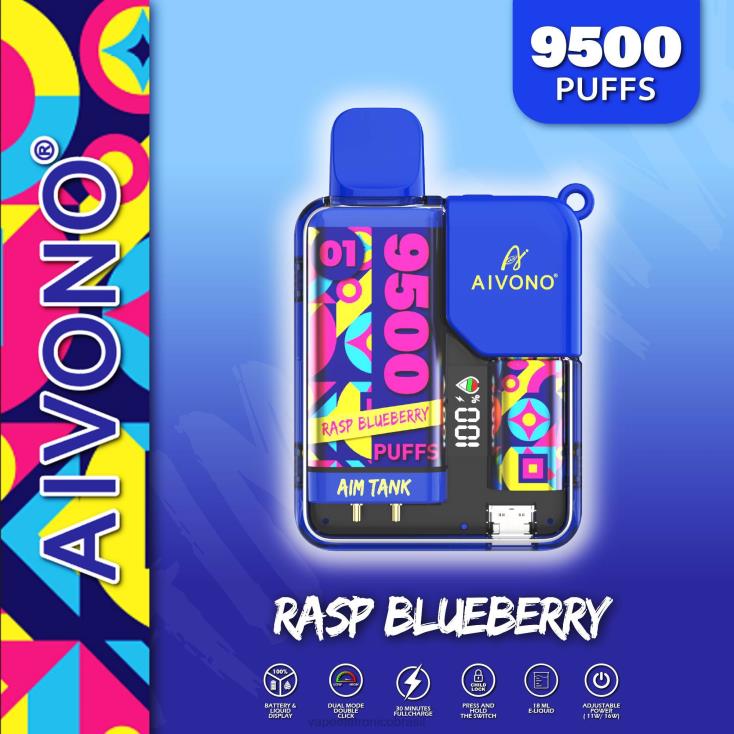 Aivono AIM TANK 9500 framboesa, mirtilo NHDB233 - Vape Eletronico