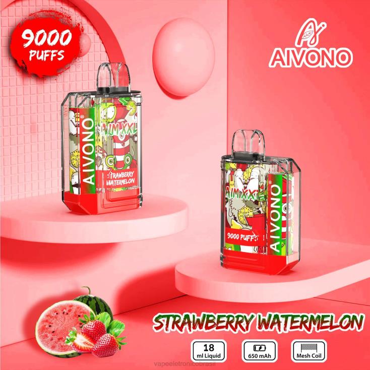Aivono AIM XXL Adesivo de boca 9000 transparente melancia morango NHDB253 - Vape Eletronico