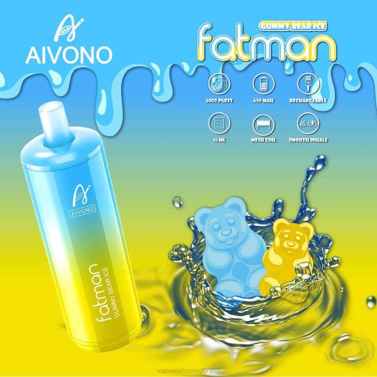 Aivono FATMAN 6800 gelo de ursinho de goma NHDB232 - Vape Vaporesso