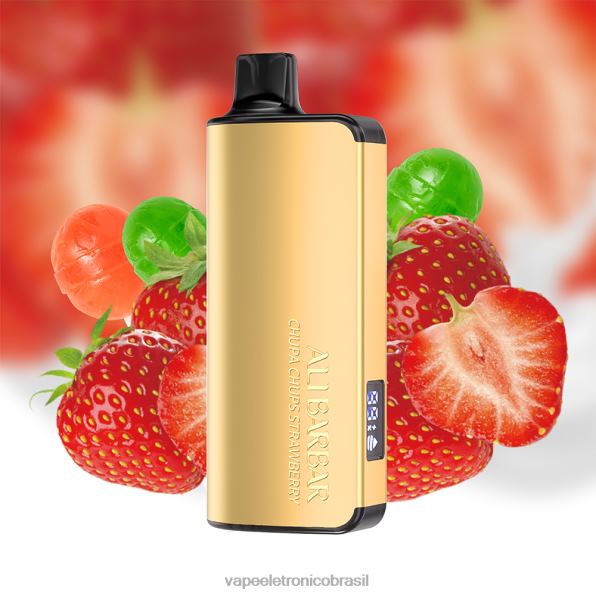 Alibarbar Ingot 9000 vapores descartáveis chupa chups de morango 6BR2817 - Vape Vaporesso