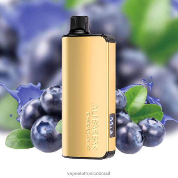 Alibarbar Ingot 9000 vapores descartáveis gelo de uva 6BR2820 - Vape Sem Nicotina
