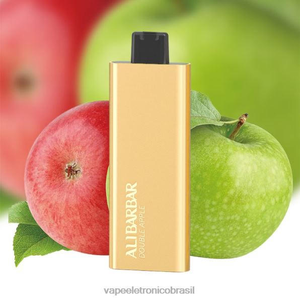Alibarbar Pandora 7000 vapores descartáveis maçã dupla 6BR2866 - Vape Recarregável