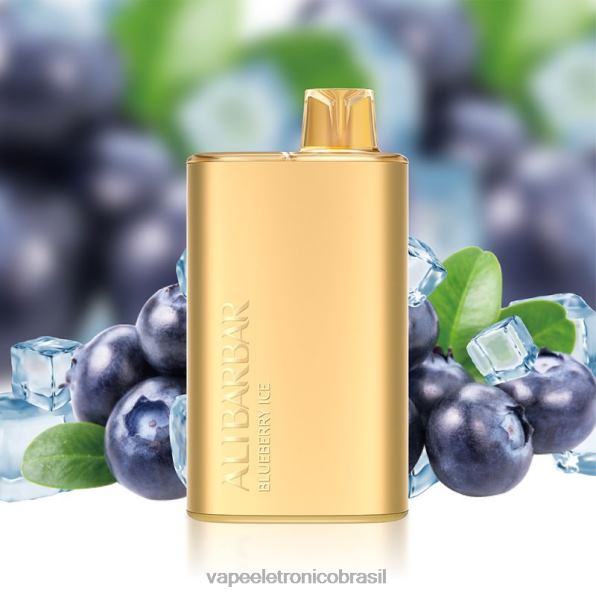Alibarbar Rich 8.000 vapores descartáveis gelo de mirtilo 6BR283 - Vape Eletronico
