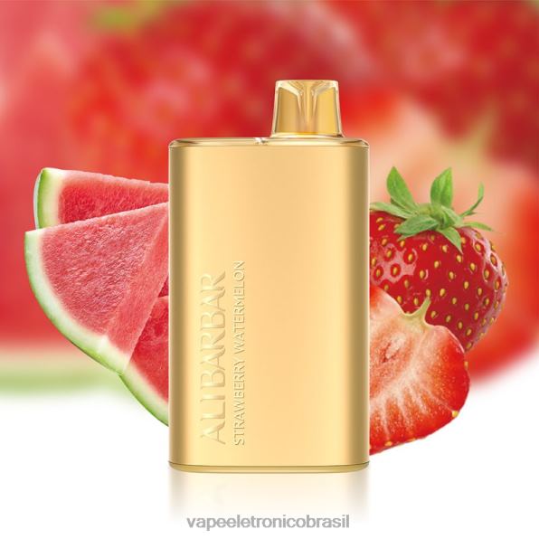 Alibarbar Rich 8.000 vapores descartáveis melancia morango 6BR2813 - Vape Eletronico