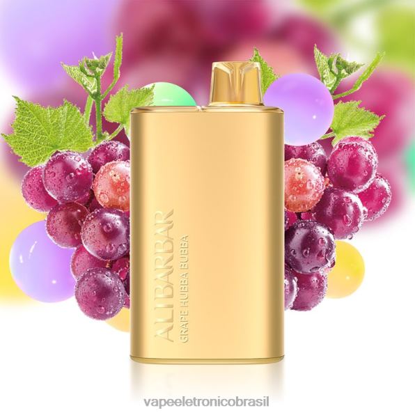 Alibarbar Rich 8.000 vapores descartáveis uva hubba bubba 6BR286 - Vape Recarregável