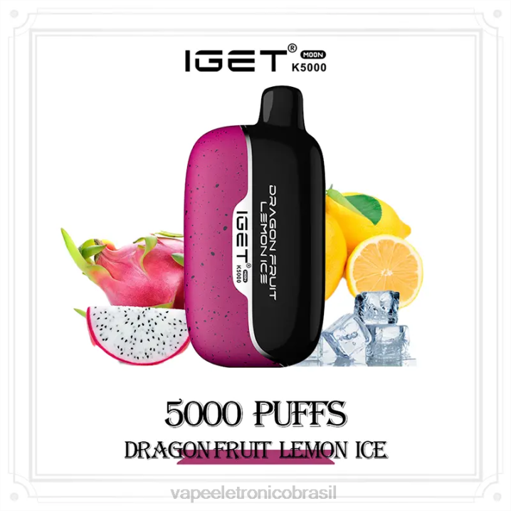 IGET Moon k5000 Gelo de limão com fruta do dragão 8Z4620 - Vape Sem Nicotina