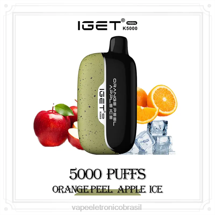 IGET Moon k5000 gelo de maçã com casca de laranja 8Z4615 - Vape Sem Nicotina